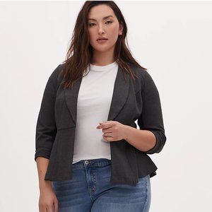 Torrid Ponte Stretch Premium Peplum Blazer Size 1